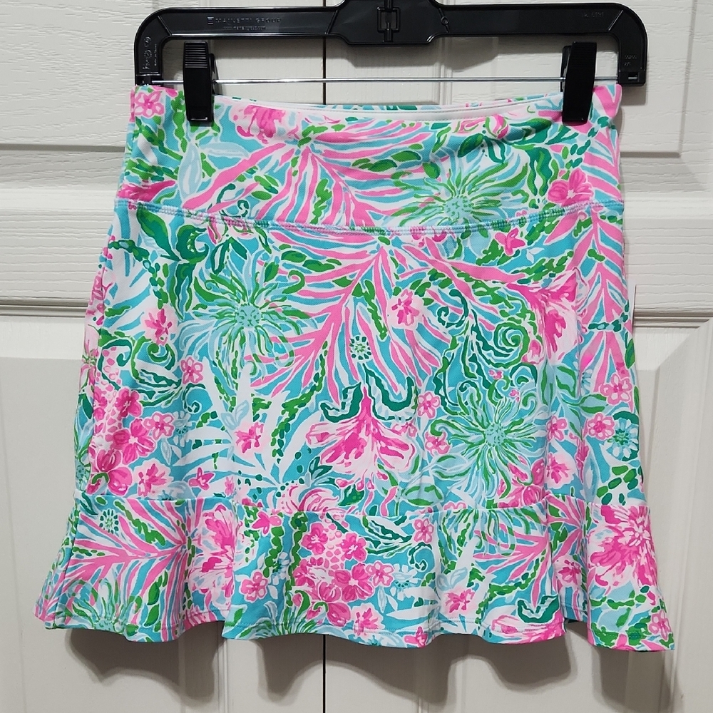 NWT Lilly Pulitzer Luxletic Zadora High Rise  UPF50+ Skort. Sizes S, M, XL